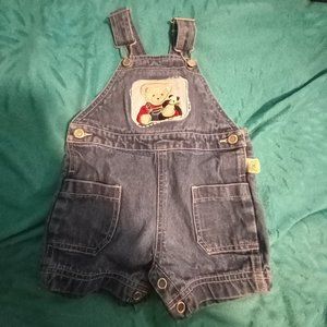 blue jean teddy overalls